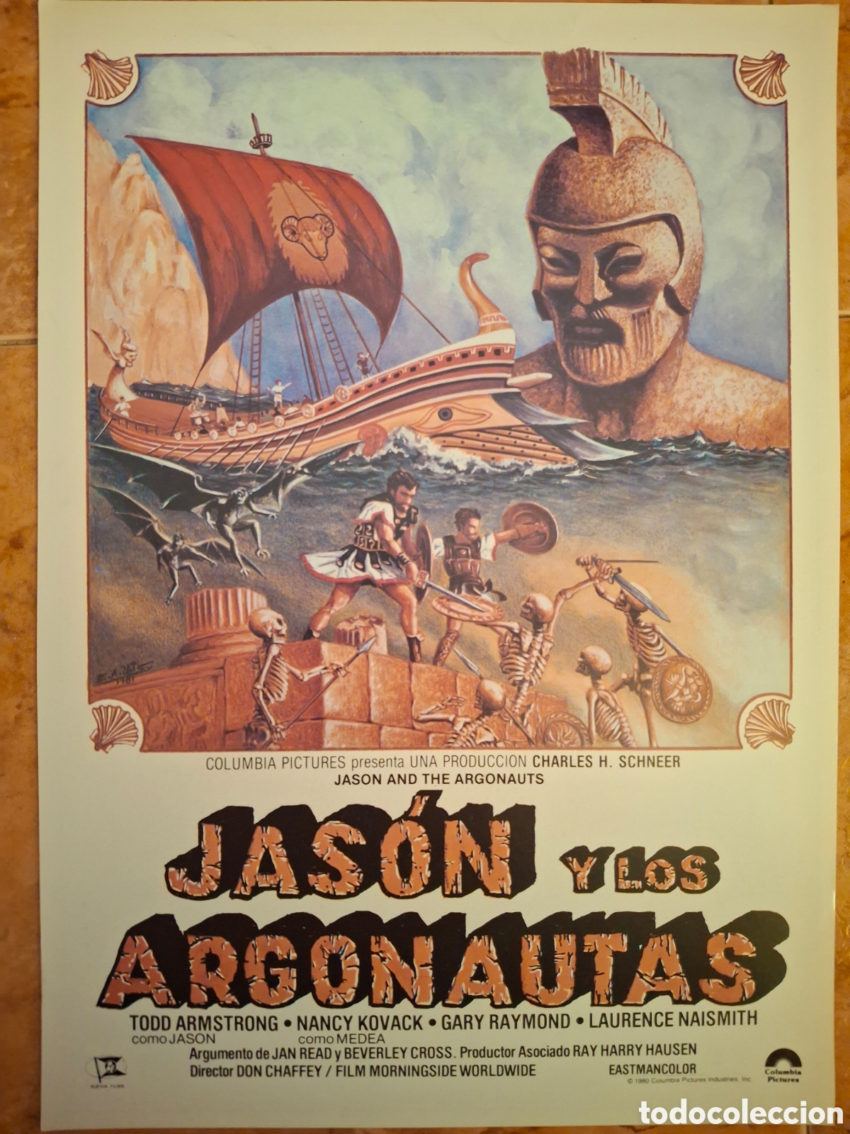 Cine: Gu&iacute;a publicitaria original de cine: JAS&Oacute;N Y LOS ARGONAUTAS (1963) - Ray Harryhausen