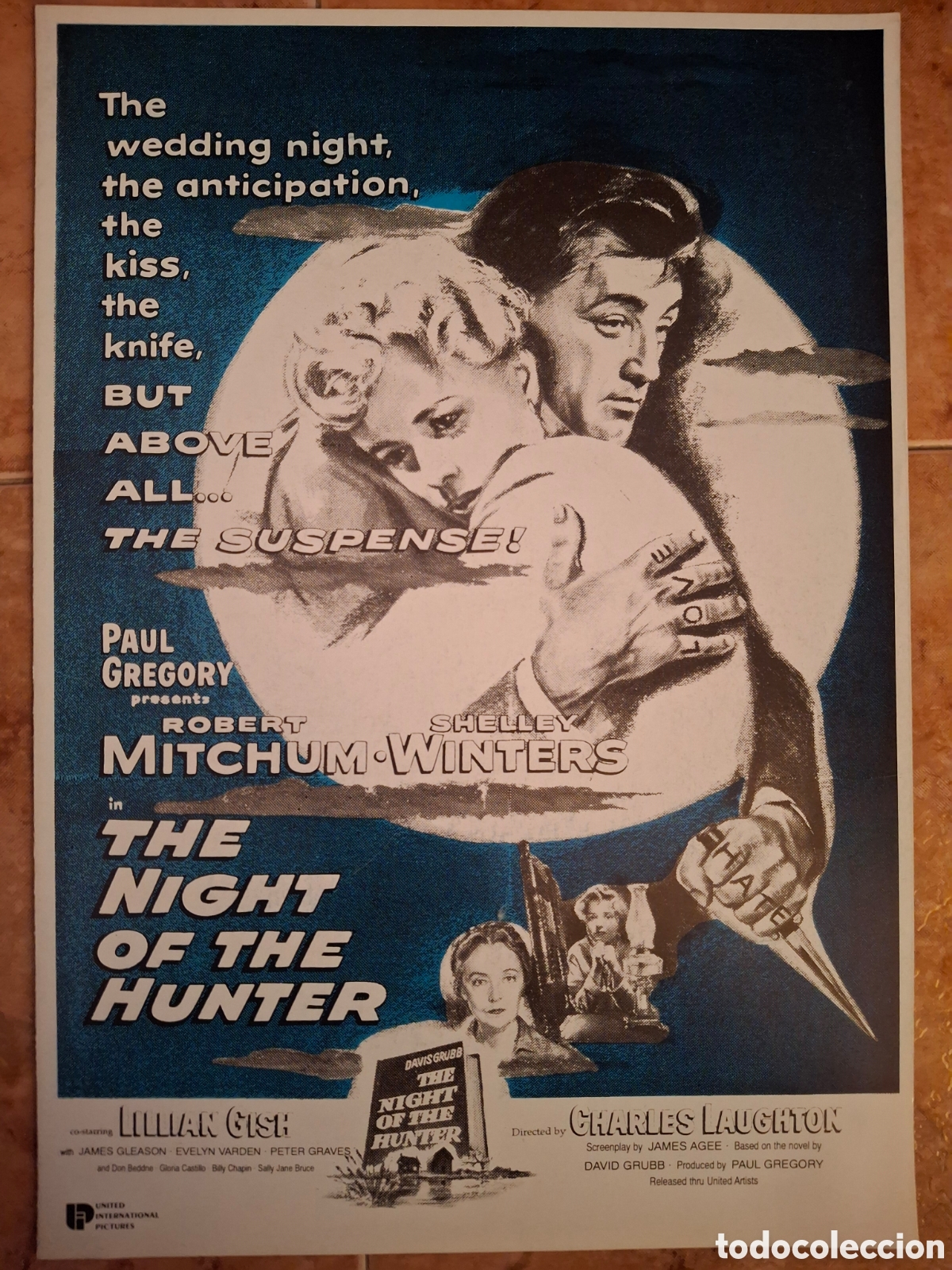 Cine: Gu&iacute;a Cinematogr&aacute;fica &rdquo;The Night of the Hunter&rdquo; (La noche del cazador) - D&iacute;ptico de Reestreno en Espa