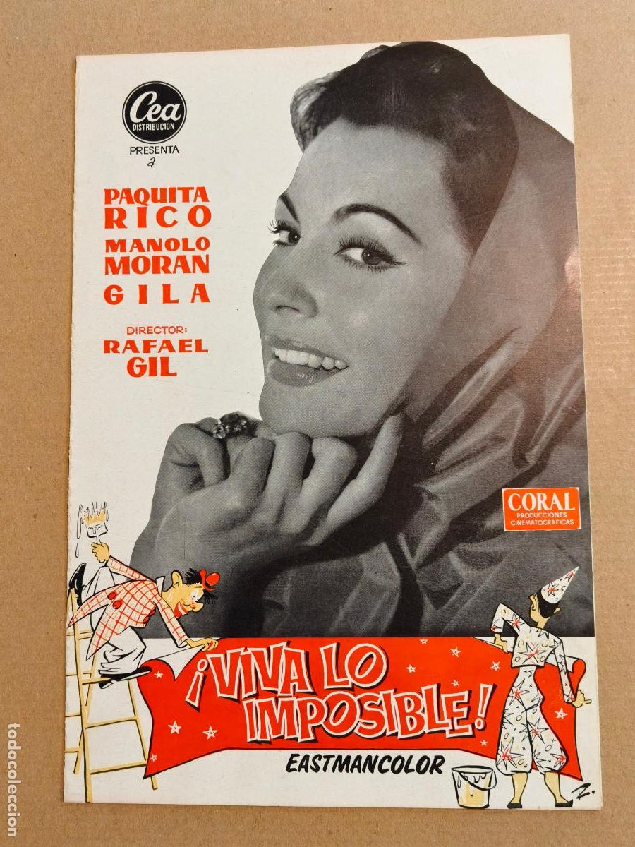 Cine: PAQUITA RICO VIVA LO IMPOSIBLE GUIA DE CINE 1959