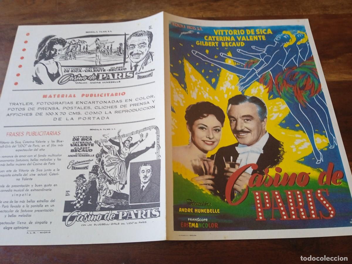 Kino: Casino de Paris - Vittorio de Sica, Caterina Valente, Gilbert Becaud - Guia original Bengala Films