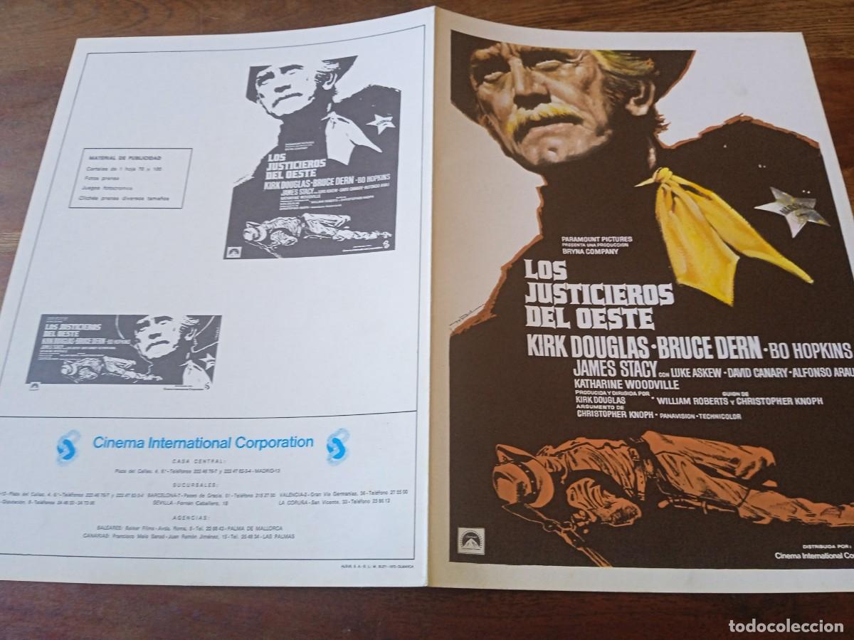 Cine: Los justicieros del Oeste - Kirk Douglas, Bruce Dern, Bo Hopkins - Gu&iacute;a original C.I.C 1975