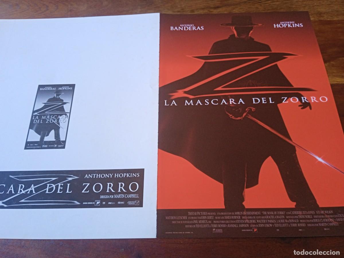Cine: La m&aacute;scara del Zorro - Antonio Banderas, Anthony Hopkins, Catherine Zeta-Jones - Guia original 1998