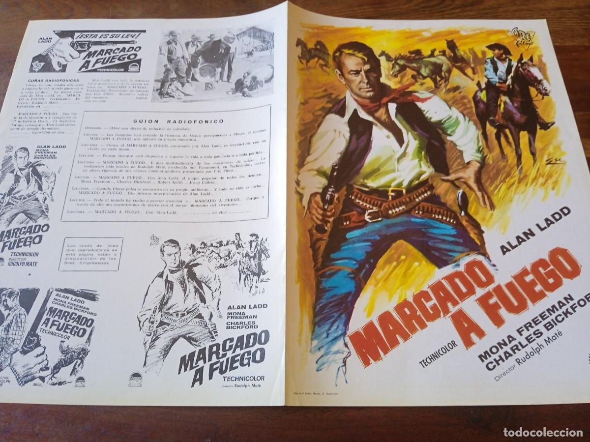 Cine: Marcado a fuego - Alan Ladd, Mona Freeman, Rudolph Mate - Guia original Cire Films Reposicion
