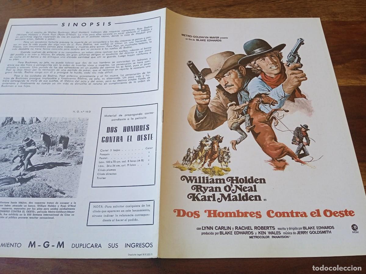 Cine: Dos hombres contra el Oeste - William Holden, Ryan O'neal, Karl Malden - Guia original M.G.M 1971