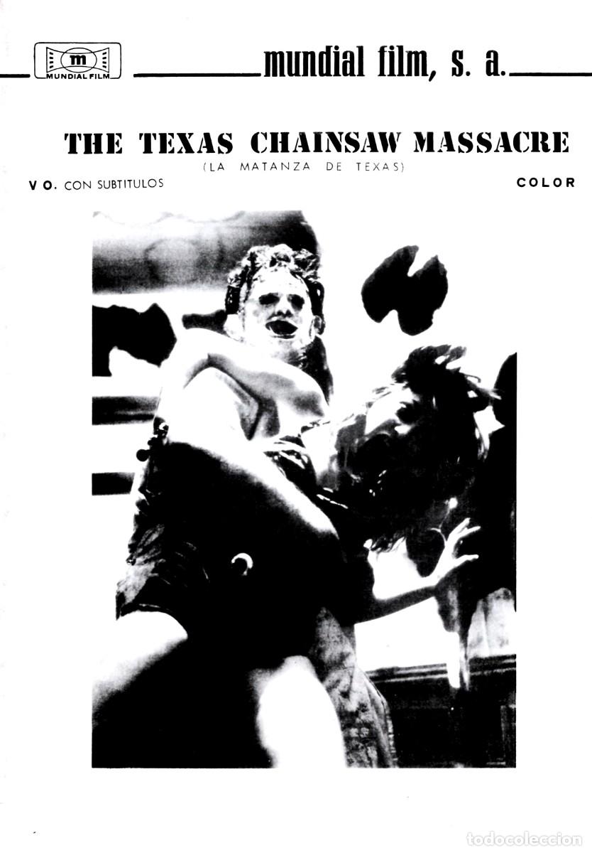 Cine: LA MATANZA DE TEXAS 1974 GUIA ORIGINAL 8 P&Aacute;GINAS CON FOTOS PRESS BOOK DIRECTOR TOBE HOOPER
