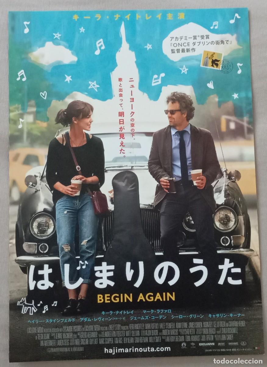 Cine: Gu&iacute;a japonesa programa flyer japon&eacute;s BEGIN AGAIN. John Carney, Keira Knightley, Mark Ruffalo. JAPAN