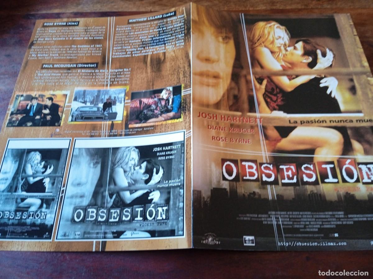 Cine: Obsesion - Josh Hartnett, Diane Kruger, Rose Byrne - Guia original Filmax 2005