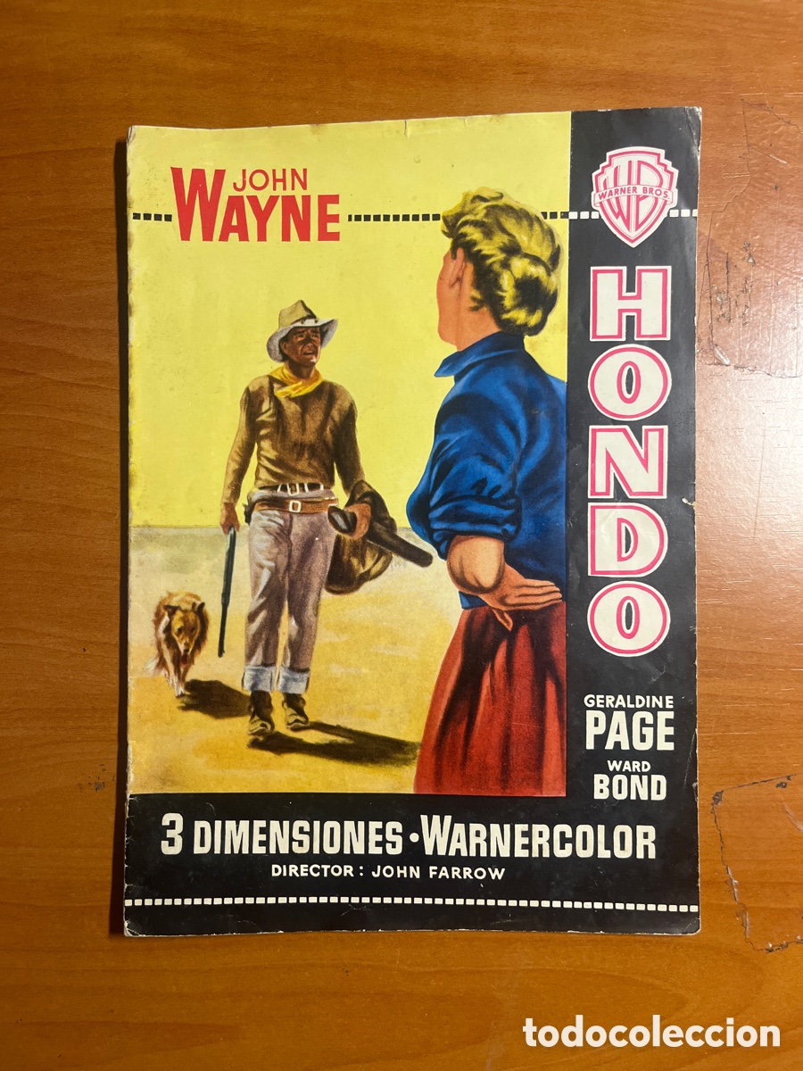 Cine: JOHN WAYNE T GERALDINE PAGE, HONDO, (3 DIMENSIONES WARNER COLOR)