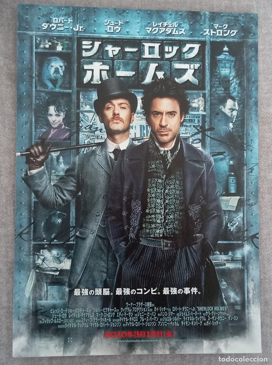 Cine: Gu&iacute;a japonesa programa flyer japon&eacute;s SHERLOCK HOLMES. Guy Ritchie, Robert Downey Jr., Jude Law,