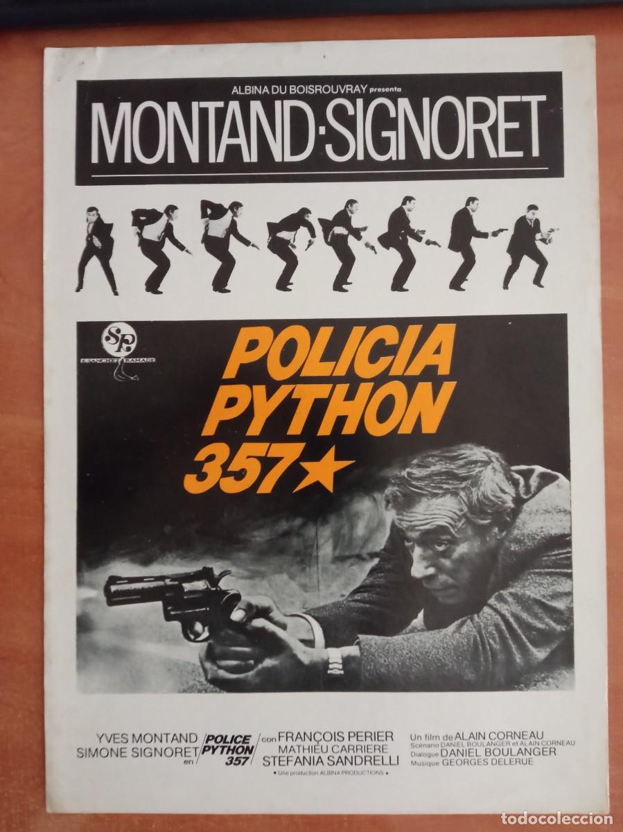 Cine: GU&Iacute;A PUBLICITARIA DE LA PEL&Iacute;CULA POLICIA PYTHON 357, YVES MONTAND