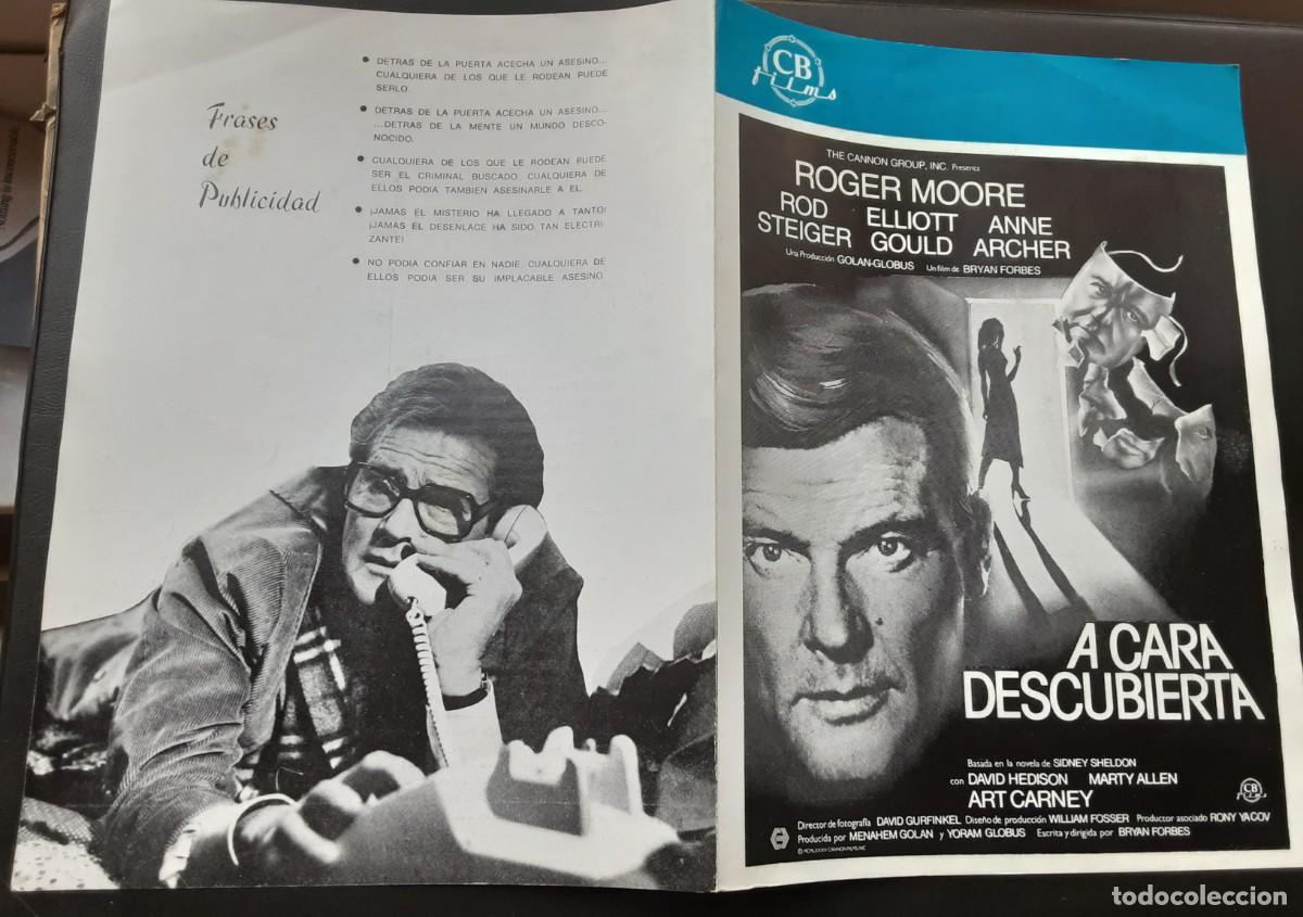 Cine: A CARA DESCUBIERTA, ROGER MOORE, ROD STEIGER, ELLIOTT GOULD, ANNE ARCHER.