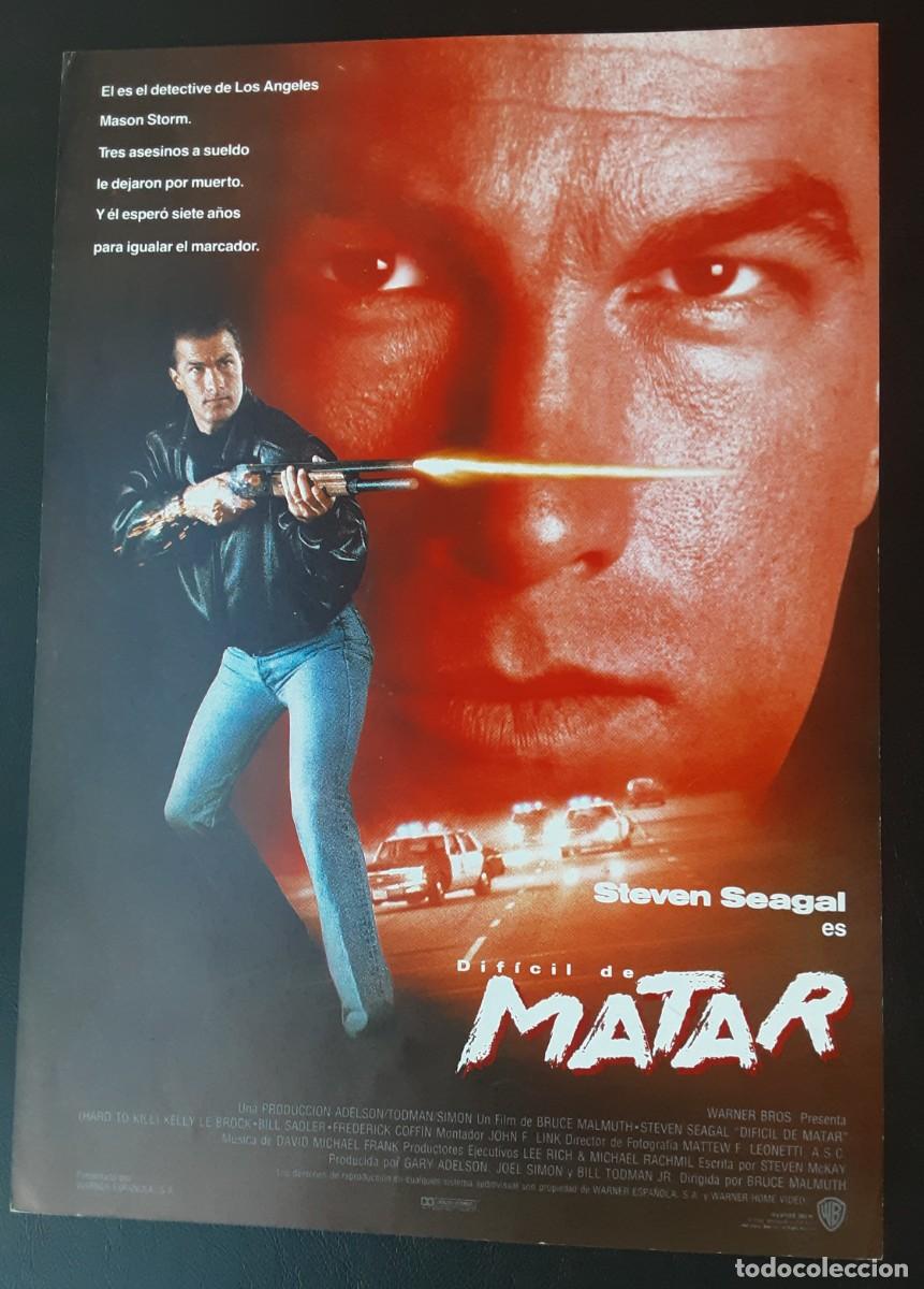 Cine: DIFICIL DE MATAR, STEVEN SEAGAL, KELLY LE BROCK.