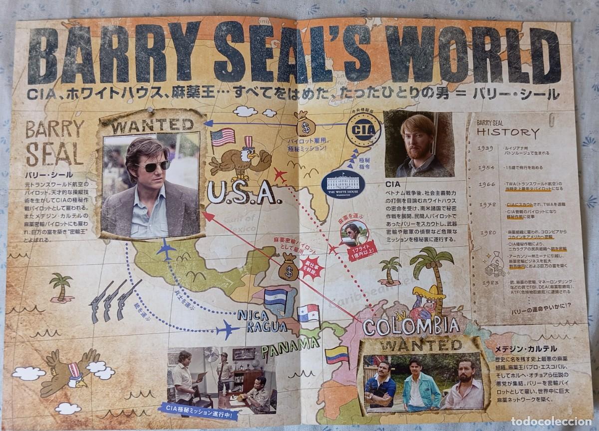 Cine: Gu&iacute;a japonesa programa movie flyer japon&eacute;s BARRY SEAL. Doug Liman Tom Cruise, Domhnall Gleeson JAPAN