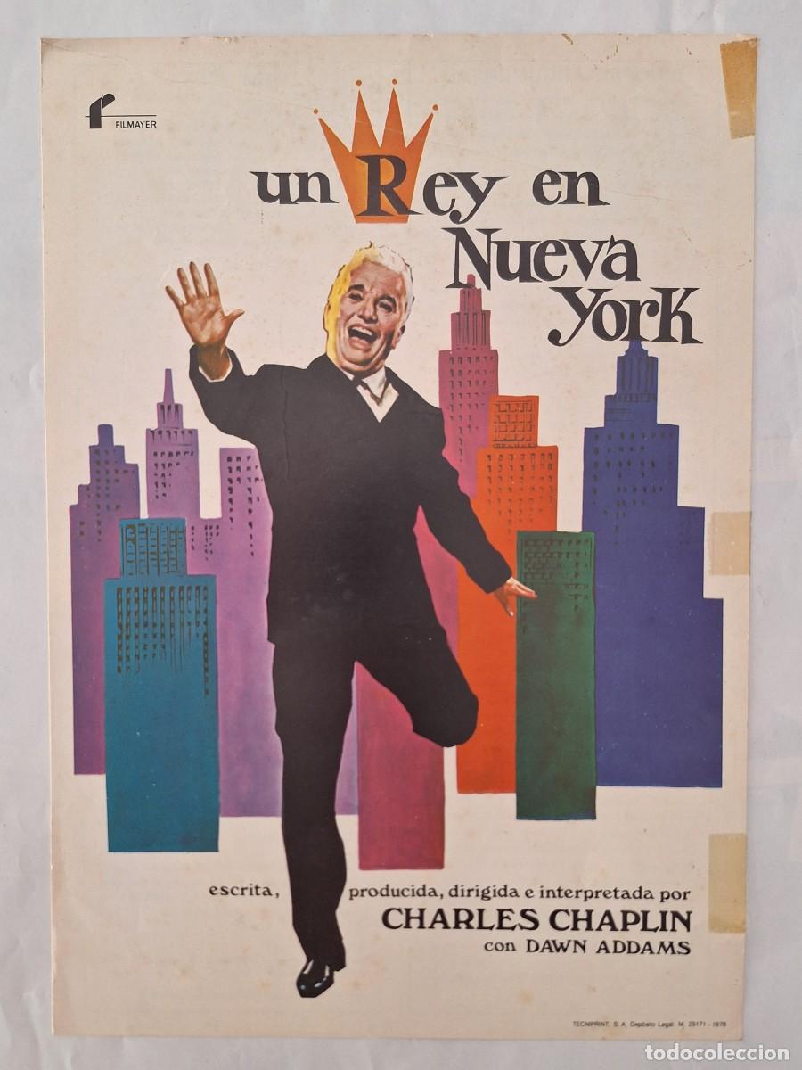 Cine: ANTIGUA GUIA PUBLICITARIA UN REY EN NUEVA YORK CHARLES CHAPLING CHARLOT G-1813 RV