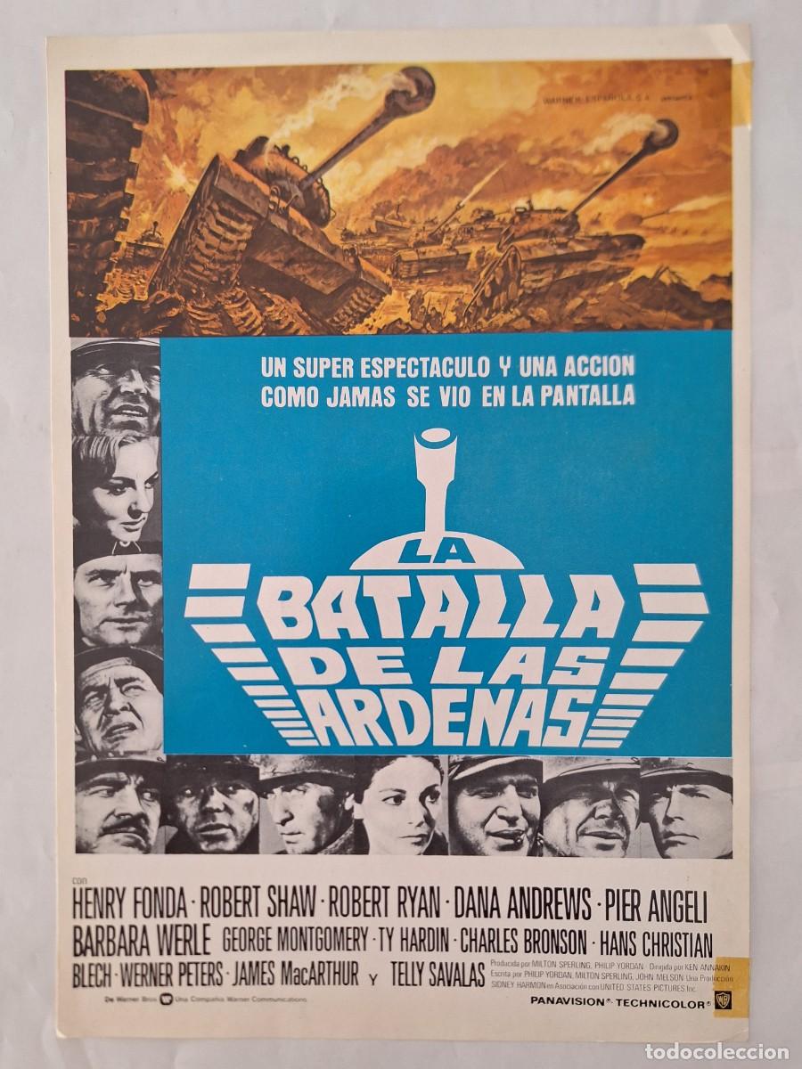 Cine: ANTIGUA GUIA PUBLICITARIA LA BATALLA DE LAS ARDENAS G-1817 RV