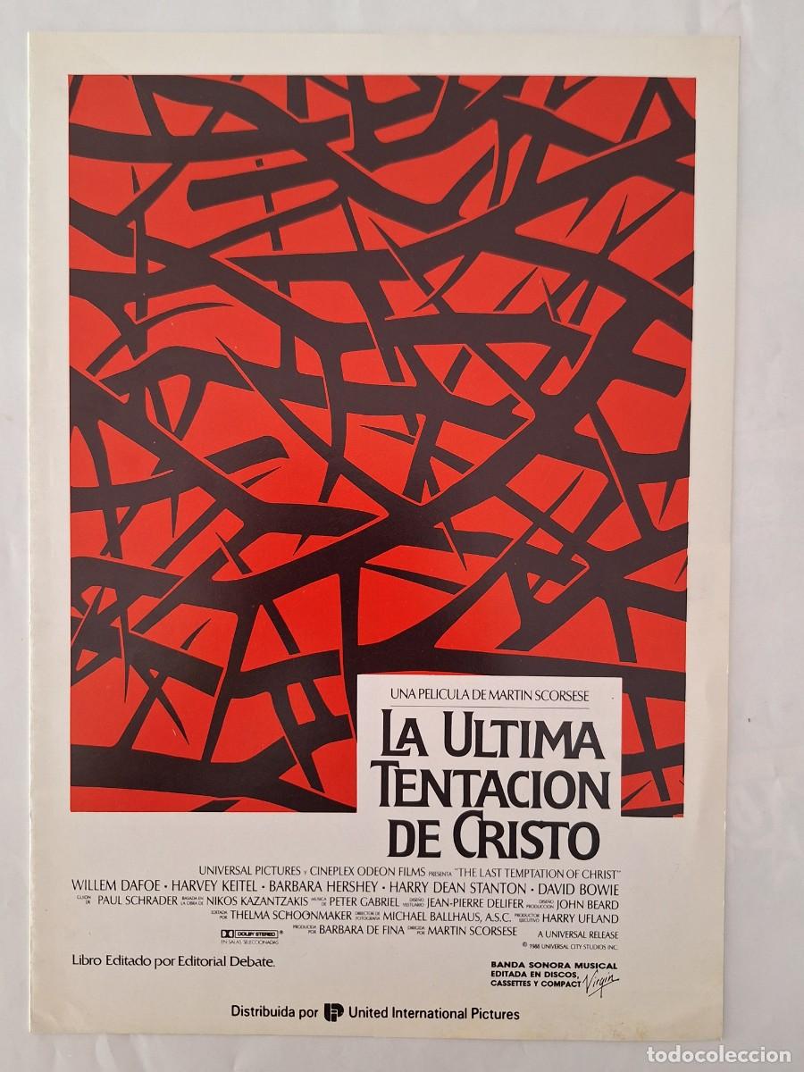 Cine: ANTIGUA GUIA PUBLICITARIA LA ULTIMA TENTACION DE CRISTO G-1819 RV