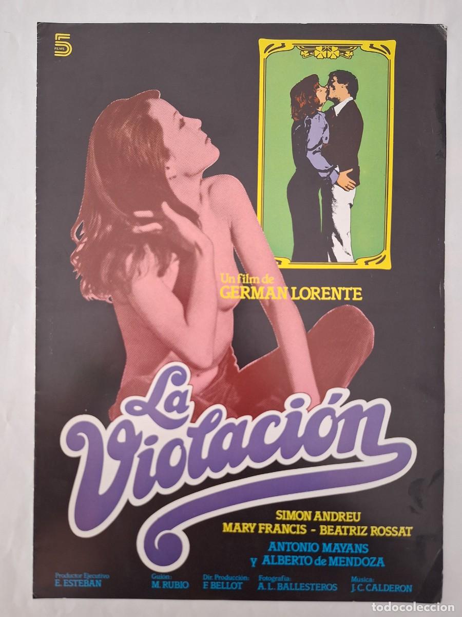 Cine: ANTIGUA GUIA PUBLICITARIA LA VIOLACION G-1823 RV