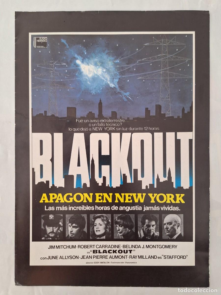 Cine: ANTIGUA GUIA PUBLICITARIA BLACKOUT APAGON EN NEW YORK G-1825 RV