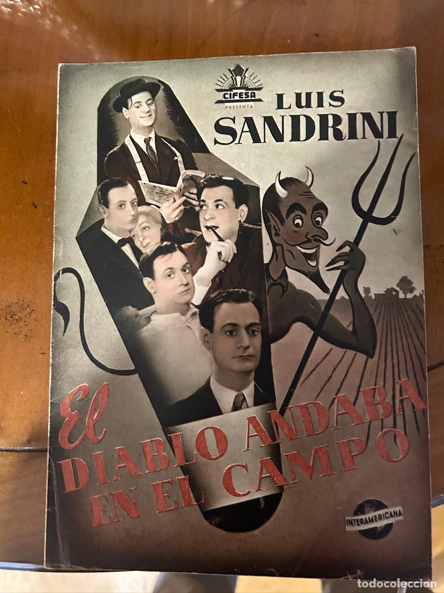 Cine: EL DIABLO ANDABA EN EL CAMPO GUIA PUBLICITARIA NUEVA 4 HOJAS DOBLES