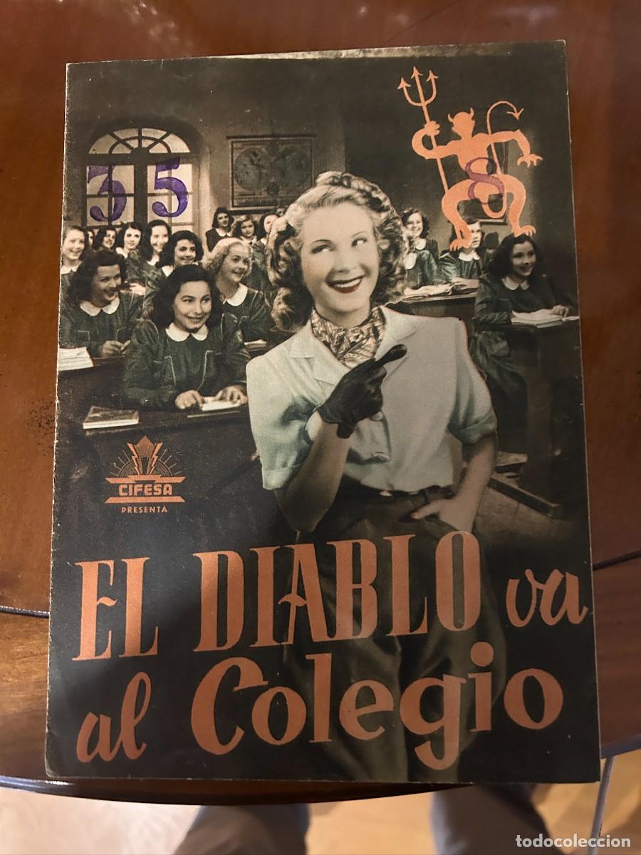 Cine: EL DIABLO VA AL COLEGIO GUIA PUBLICITARIA NUEVA 2 HOJAS DOBLES