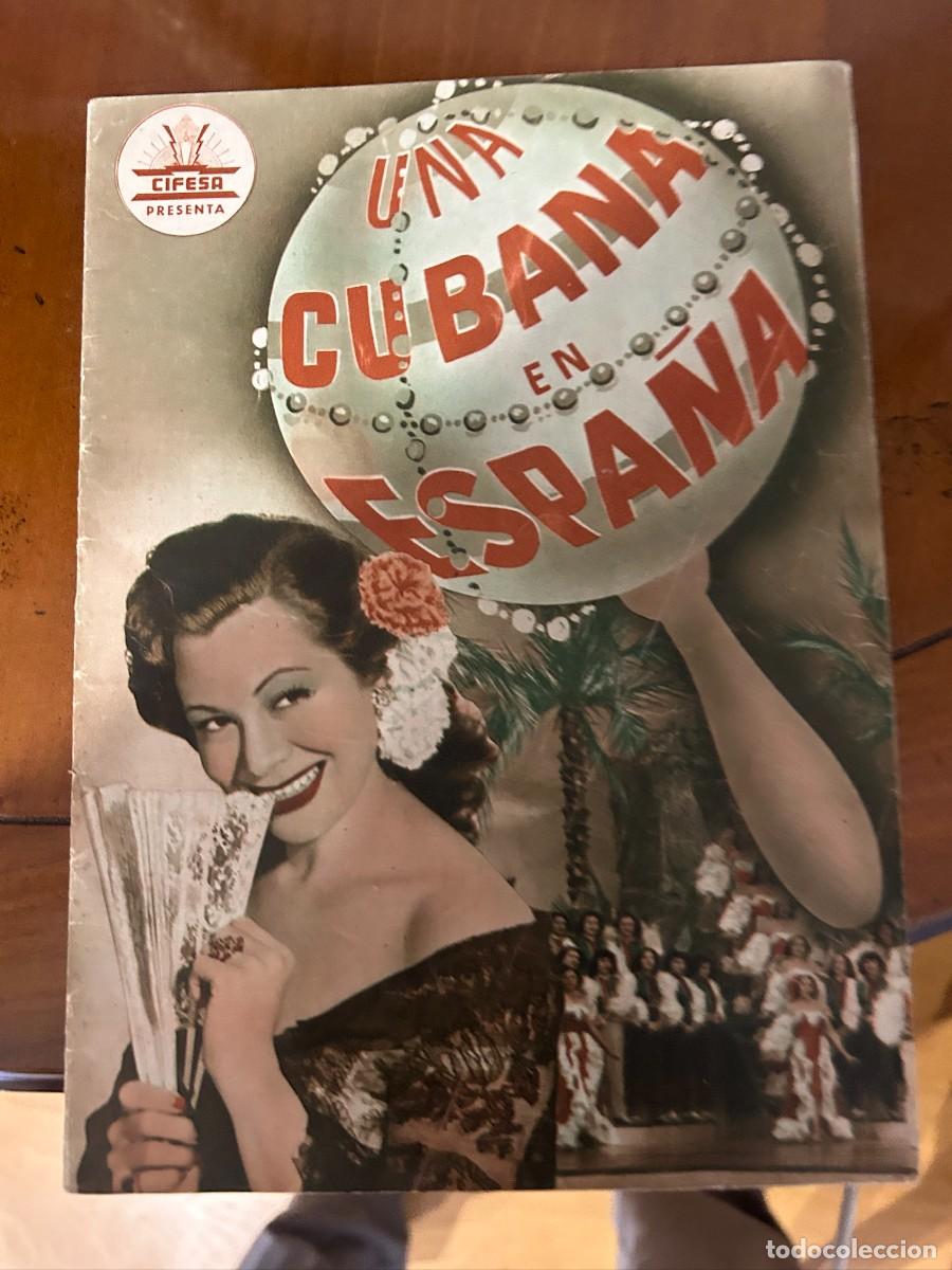 Cine: UNA CUBANA EN ESPA&Ntilde;A GUIA PUBLICITARIA NUEVA 16 HOJAS DOBLES