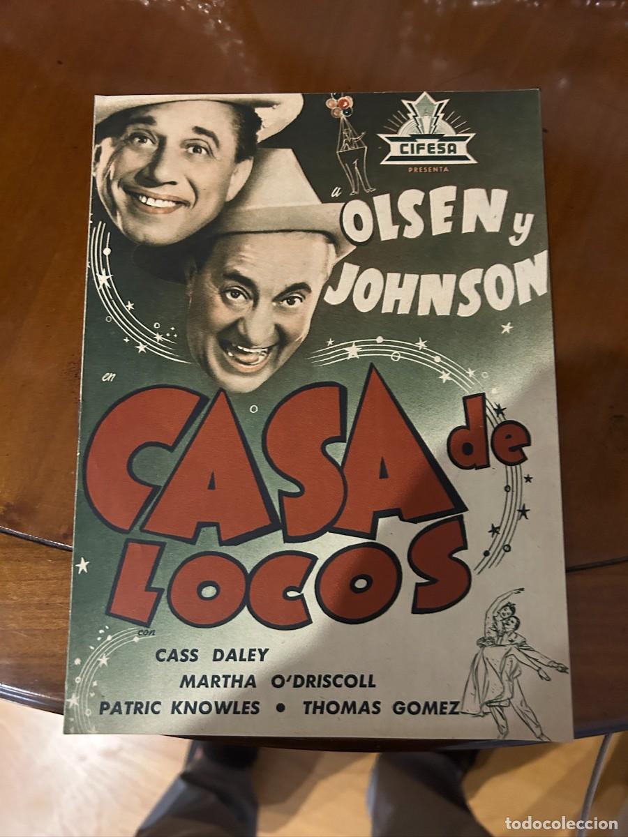 Cine: CASA DE LOCOS GUIA PUBLICITARIA NUEVA 4 HOJAS DOBLES
