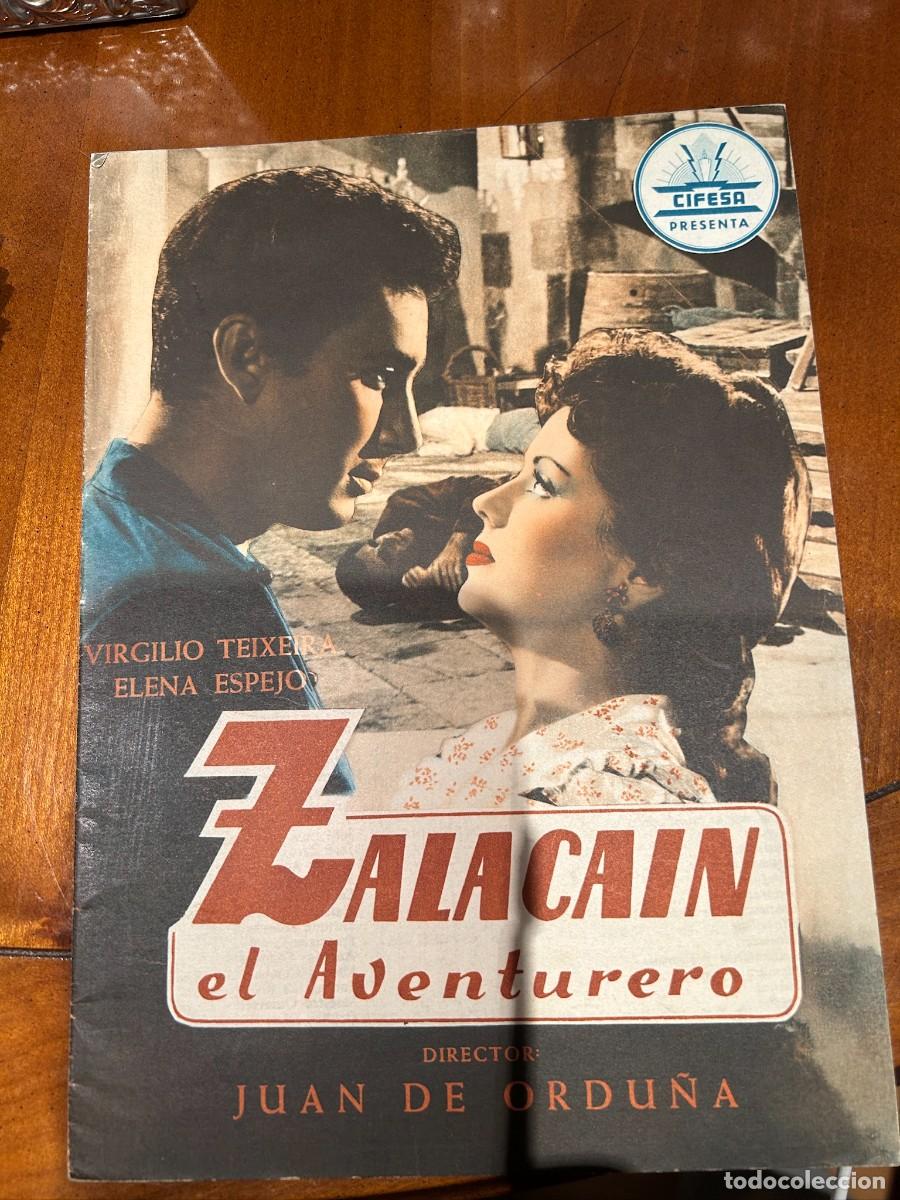 Cine: ZALACAIN EL AVENTURERO GUIA PUBLICITARIA NUEVA CONTINE OCHO HOJAS DOBLES