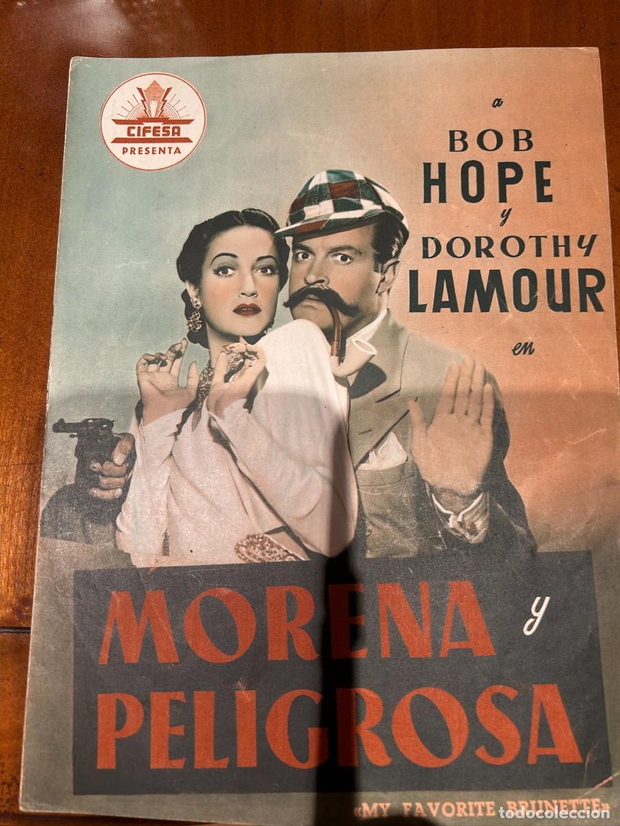 Cine: MORENA Y PELIGROSA GUIA PUBLICITARIA NUEVA CIFESA 4 HOJAS DOBLES