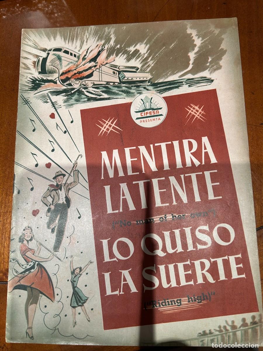 Cine: MENTIRA LATENTE Y LO QUISO LA SUERTE GUIA PUBLICITARIA NUEVA 8 HOJAS DOBLES