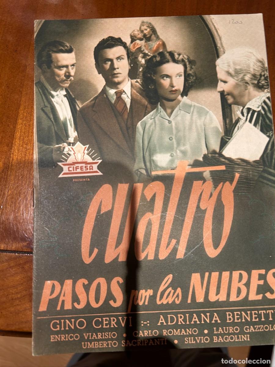 Cine: CUATRO PASOS POR LAS NUBES GUIA PUBLICITARIA NUEVA 4 HOJAS DOBLES