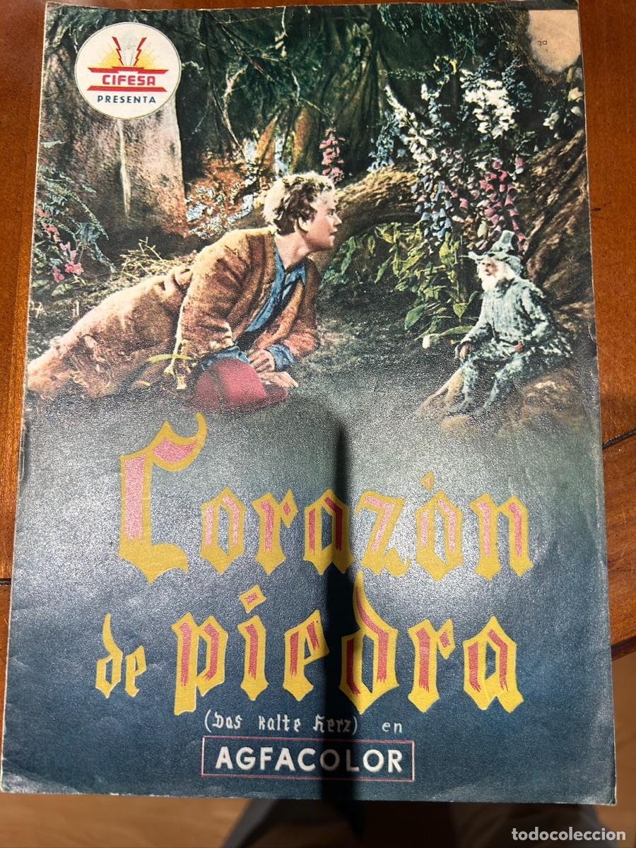Cine: CORAZON DE PIEDRA GUIA PUBLICITARIA NUEVA 4 HOJAS DOBLES