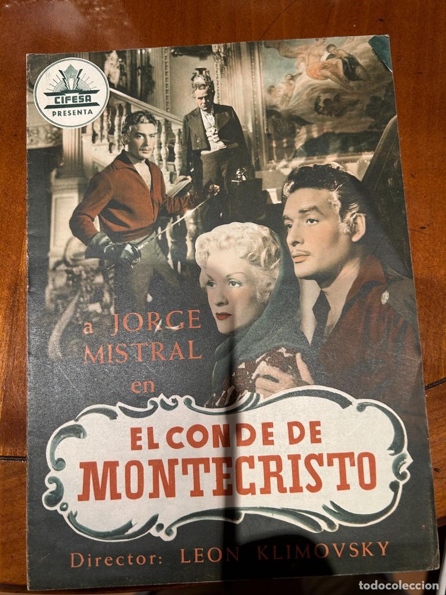 Cine: el conde de montecristo guia publicitaria nueva 4 hojas dobles