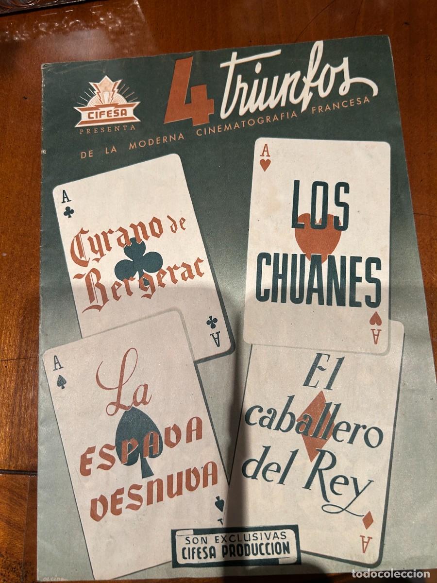 Cine: cyrano de bergerac-los chuanes-la espada desnuda y el caballero del rey guia publicitaria nueva 4 tr