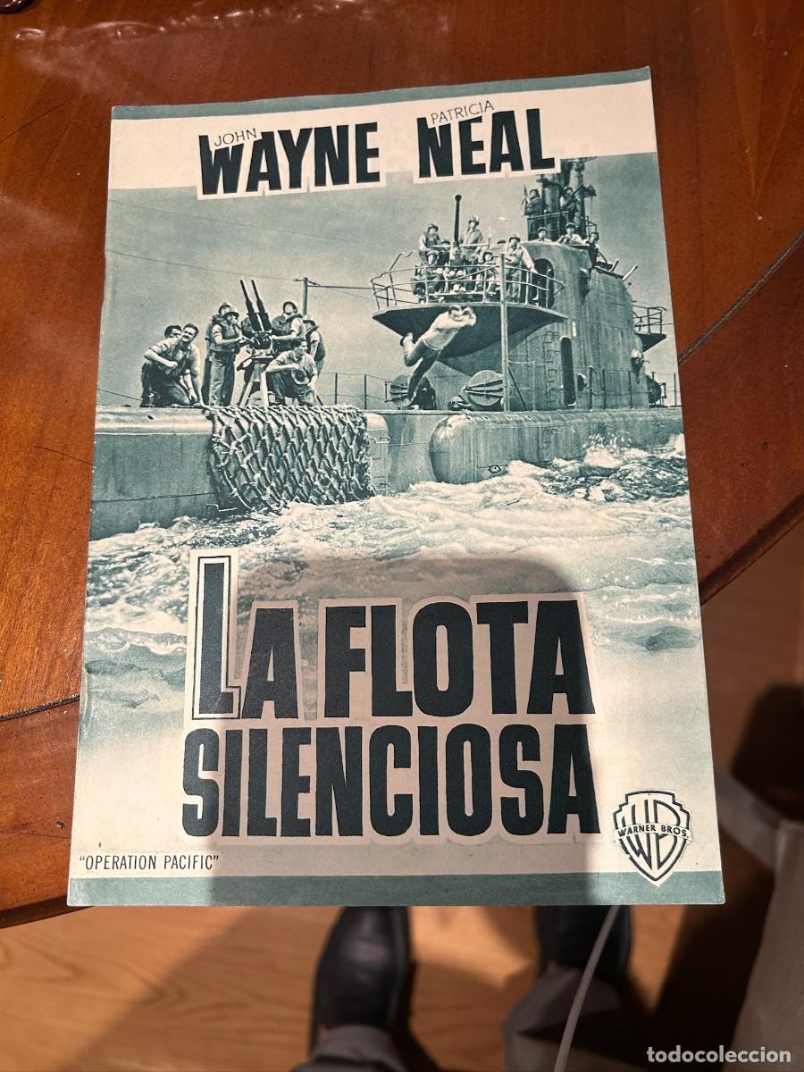 Cine: la flota silenciosa nueva guia publicitaria 8 hojas dobles john wayne