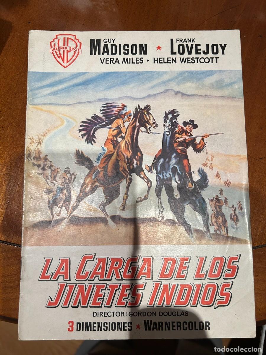 Cine: LA CARGA DE LOS JINETES INDIOS GUIA PUBLICITARIA NUEVA 8 HOJAS DOBLES