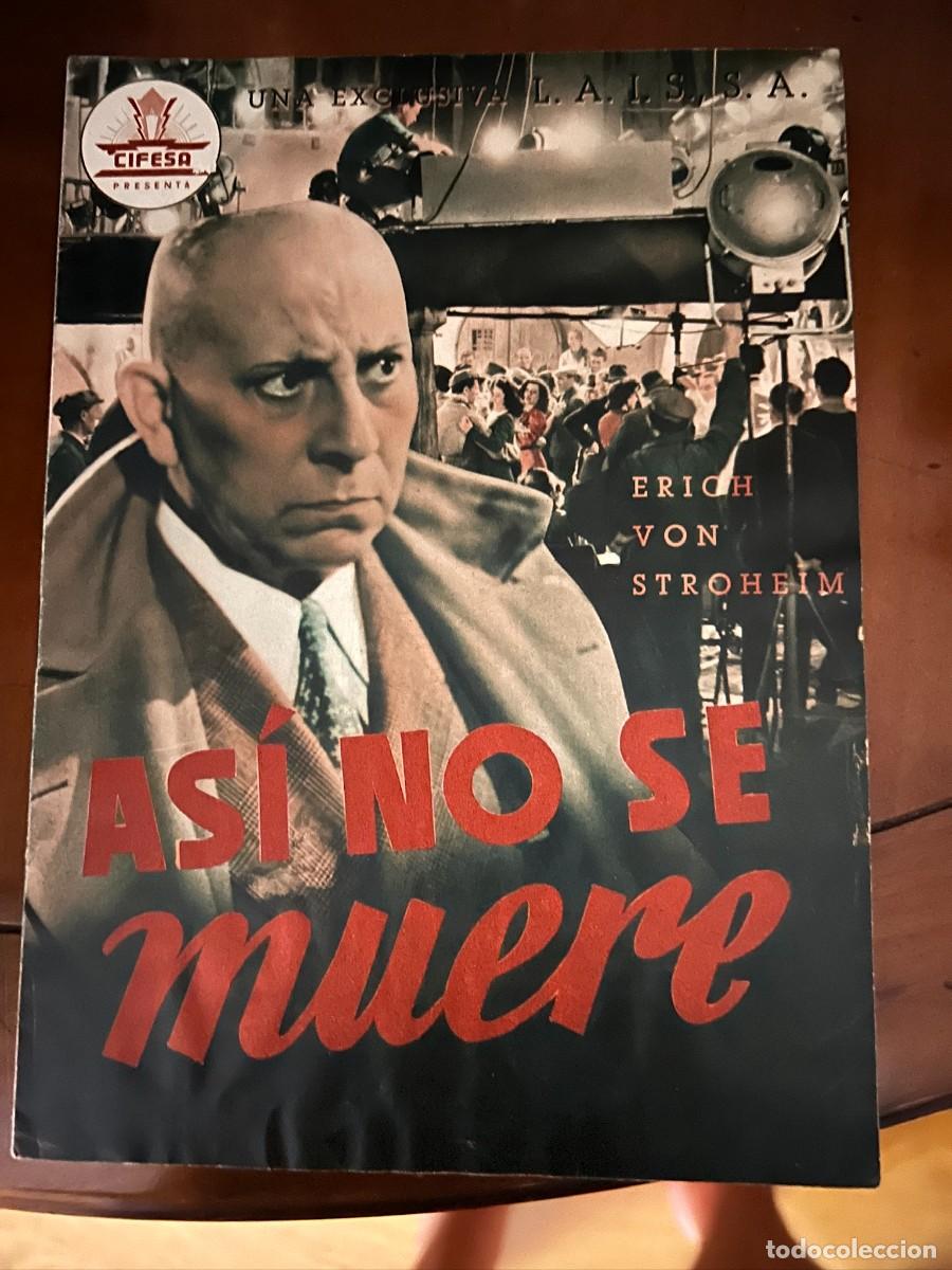 Cine: asi no se muere guia publicitaria nueva 4 hojas dobles