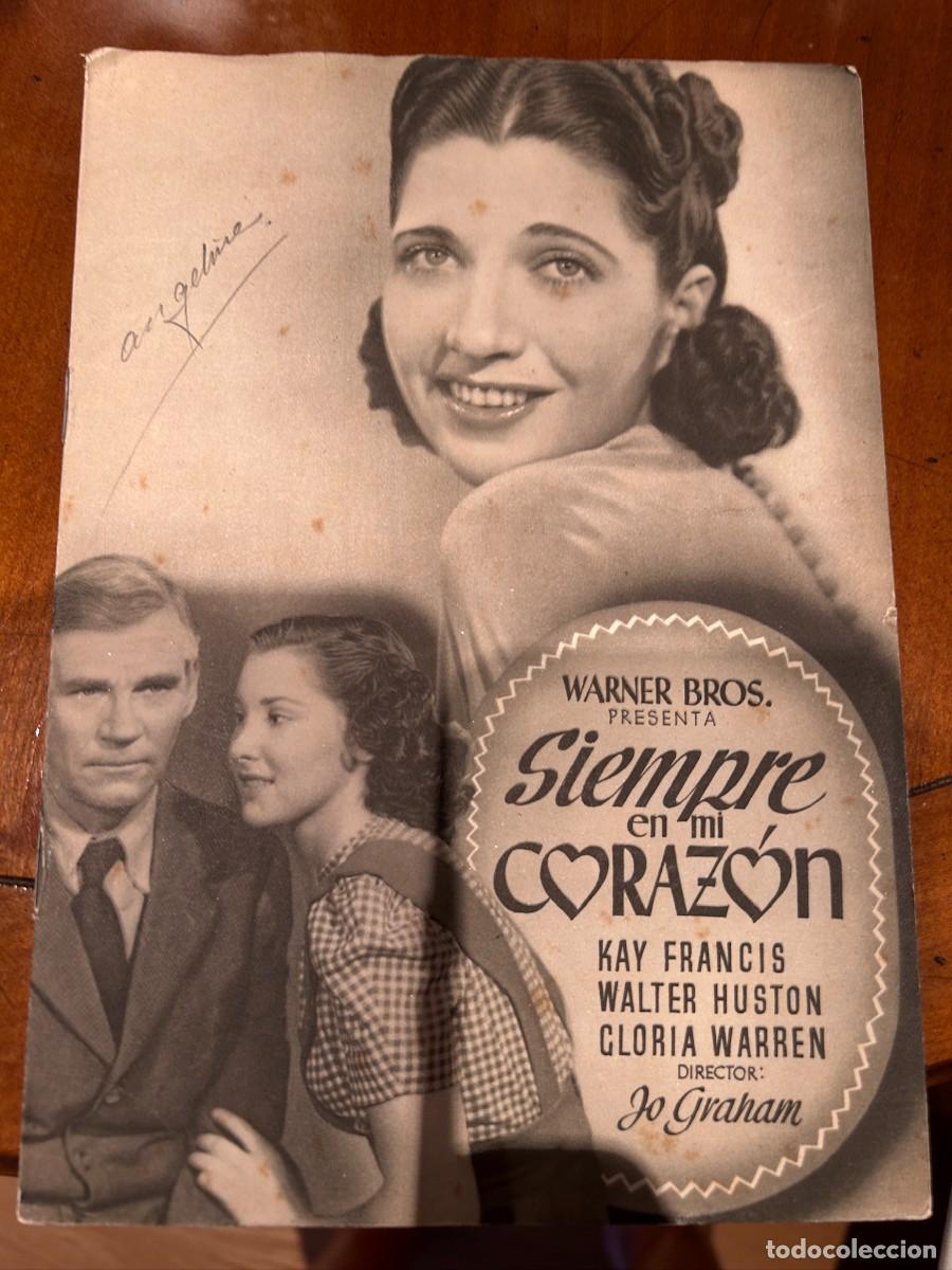 Cine: siempre en mi corazon guia publicitaria nueva 4 hojas dobles