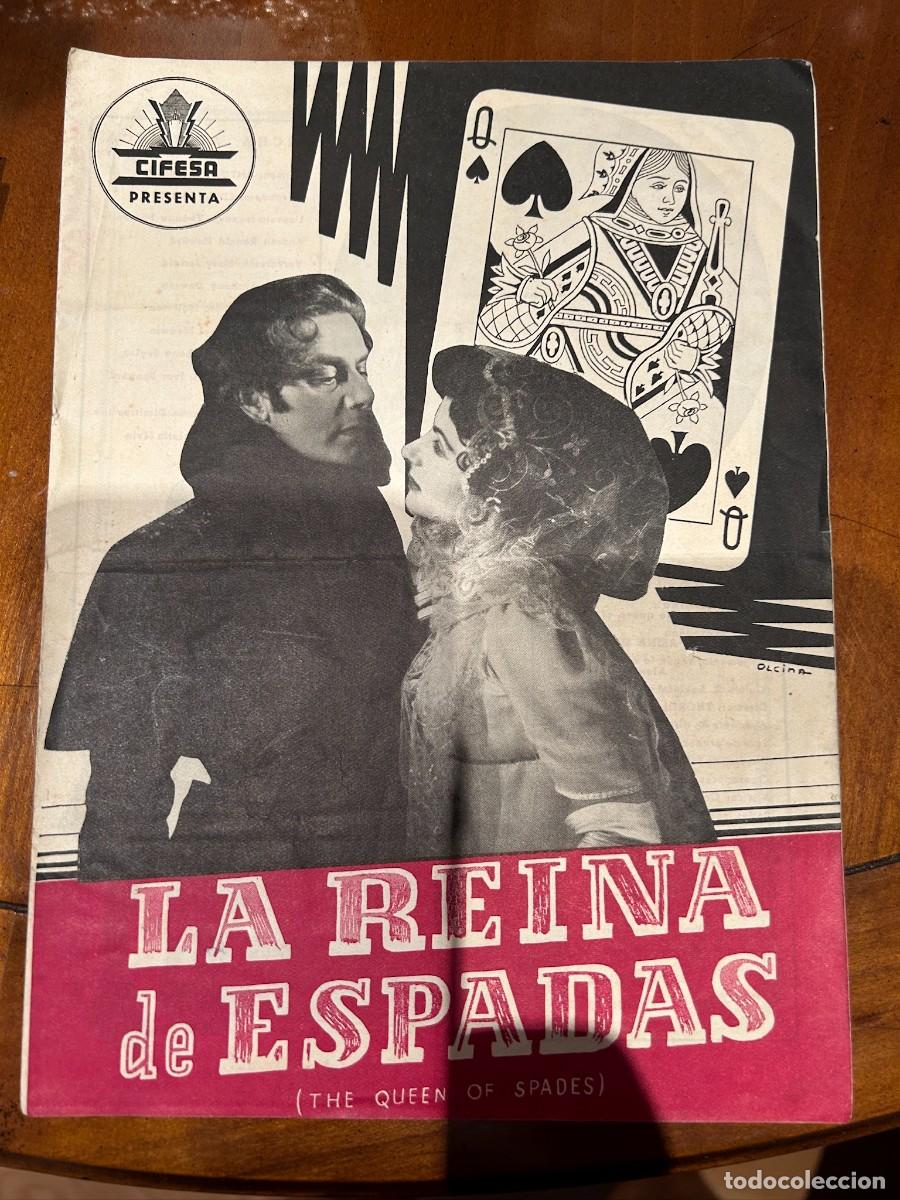 Cine: LA REINA DE ESPADAS GUIA PUBLICITARIA NUEVA 4 HOJAS DOBLES