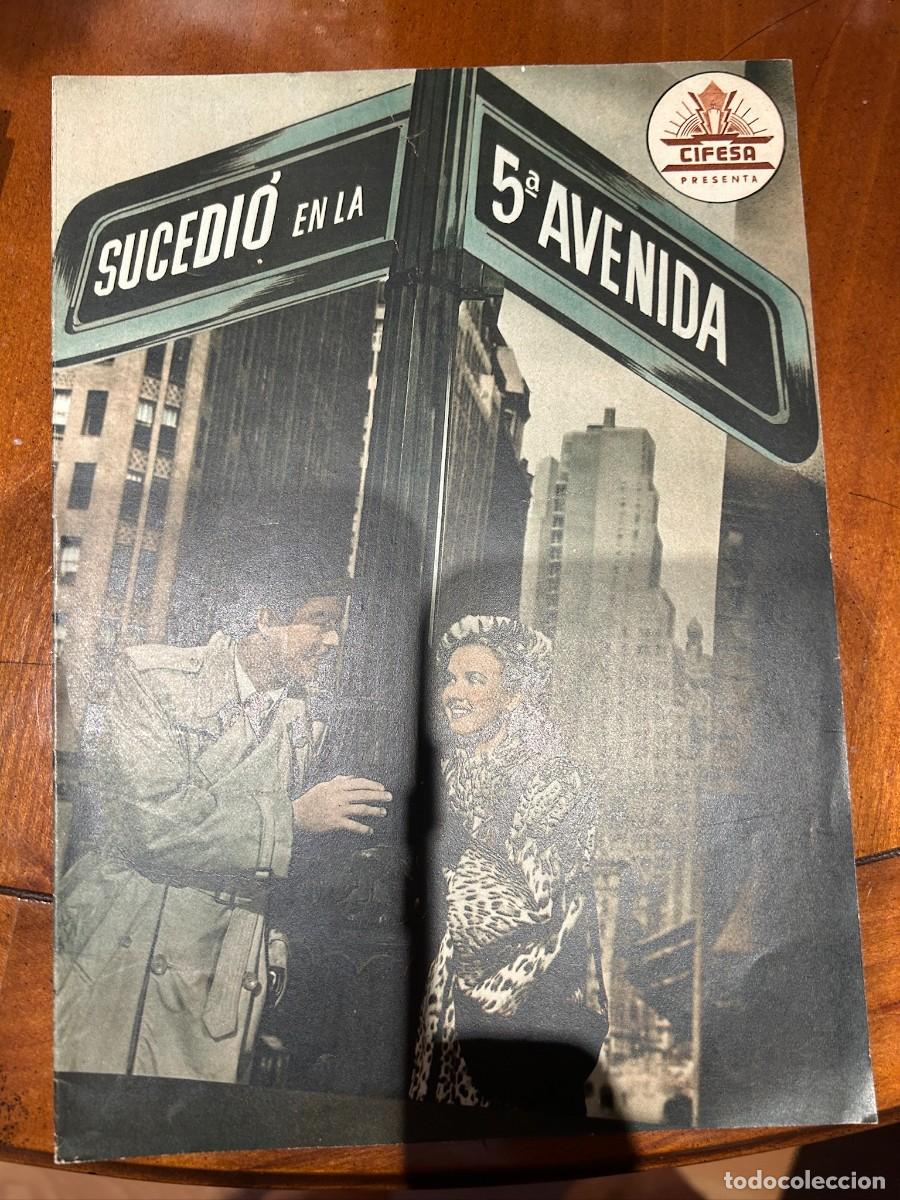 Cine: SUCEDIO EN LA 5&ordf; AVENIDA GUIA PUBLICITARIA NUEVA 8 HOJAS DOBLES