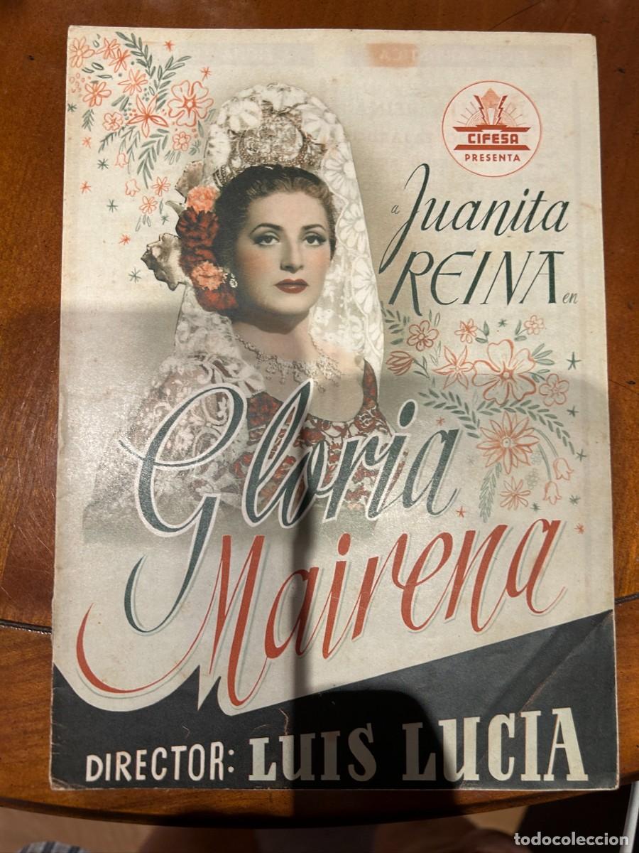 Cine: GLORIA MAIRENA GUIA PUBLICITARIA NUEVA 8 HOJAS DOBLES JUANITA REINA CANCIONERO INTERIOR