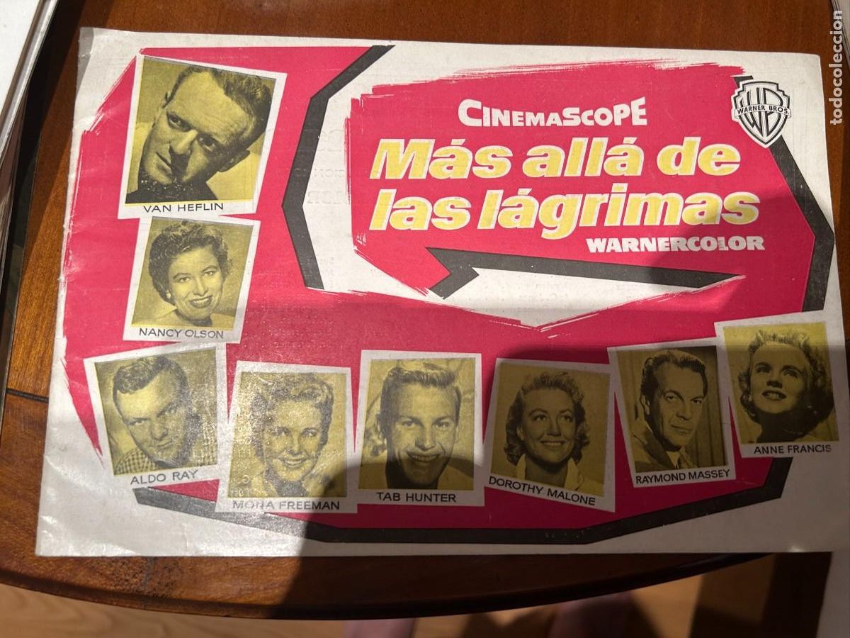 Cine: MAS ALLA DE LAS LAGRIMAS GUIA PUBLICITARIA NUEVA 8 HOJAS DOBLES