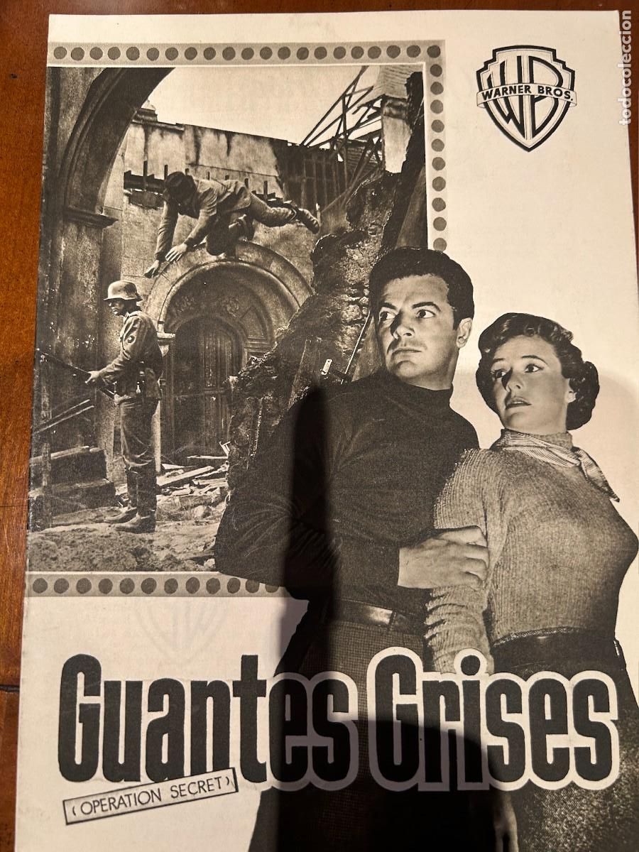 Cine: GUANTES GRISES GUIA PUBLICITARIA NUEVA 8 HOJAS DOBLES CORNEL WILDE