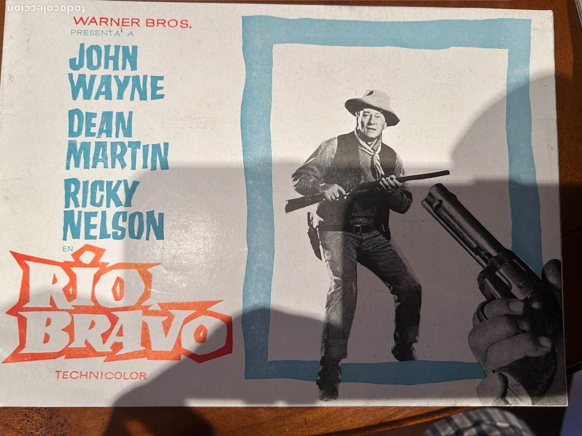 Cine: RIO BRAVO GUIA PUBLICITARIA NUEVA 8 HOJAS DOBLES JOHN WAYNE