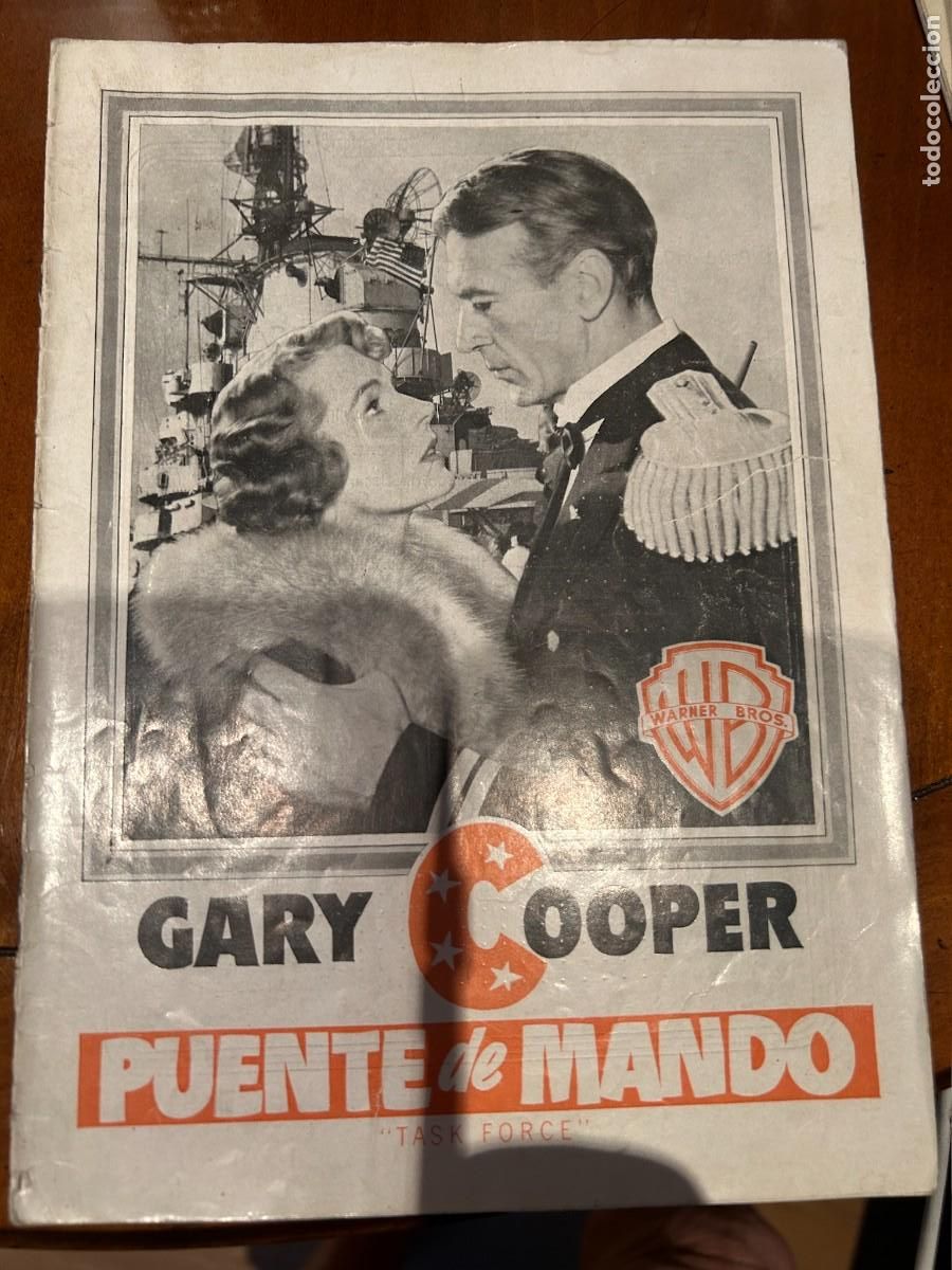 Cine: PUENTE DE MANDO GUIA PUBLICITARIA NUEVA 10 HOJAS DOBLES GARY COOPER