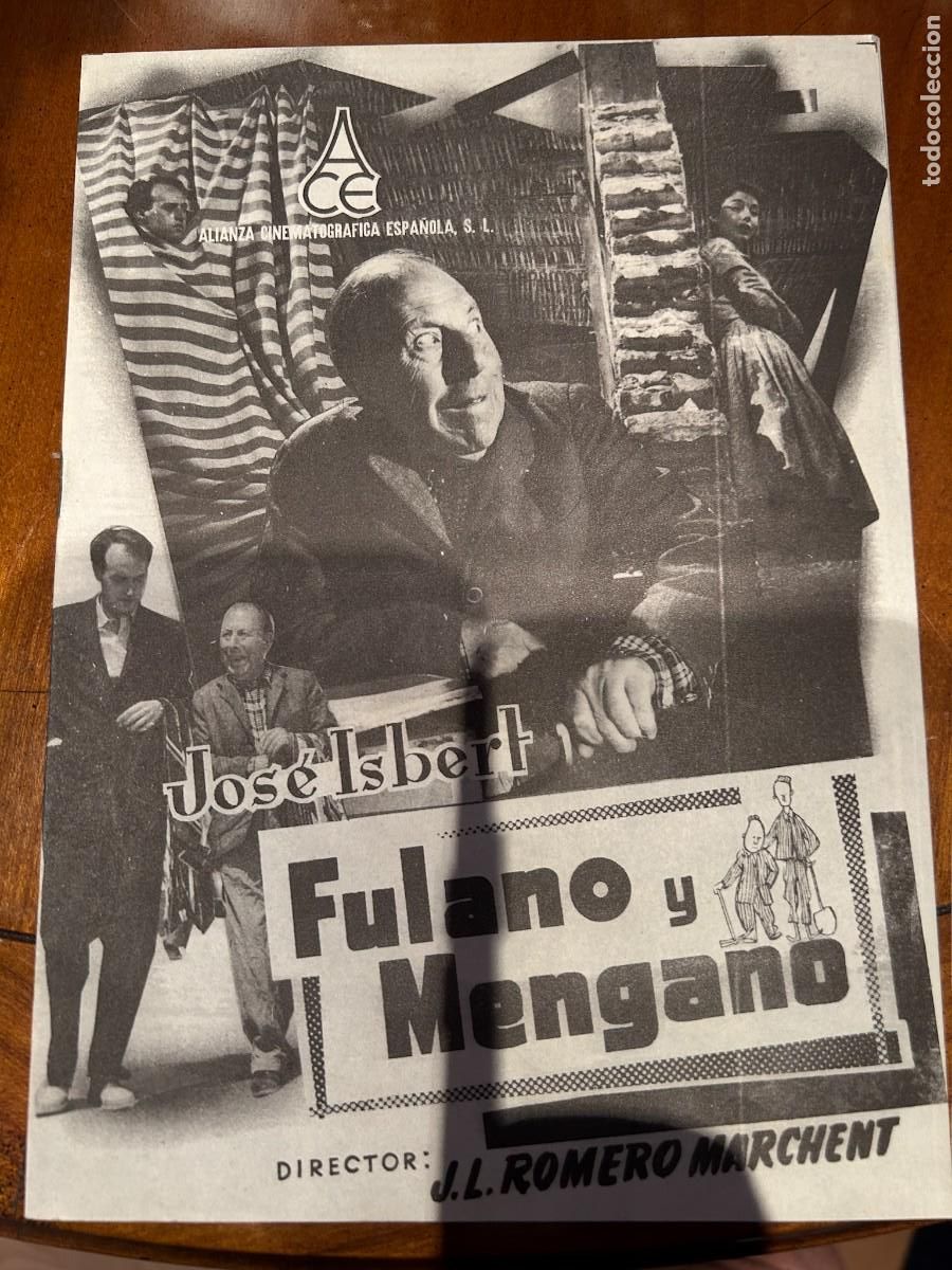 Cine: FULANO Y MENGANO GUIA PUBLICITARIA NUEVA 8 PAGINAS DOBLES JOSE ISBERT