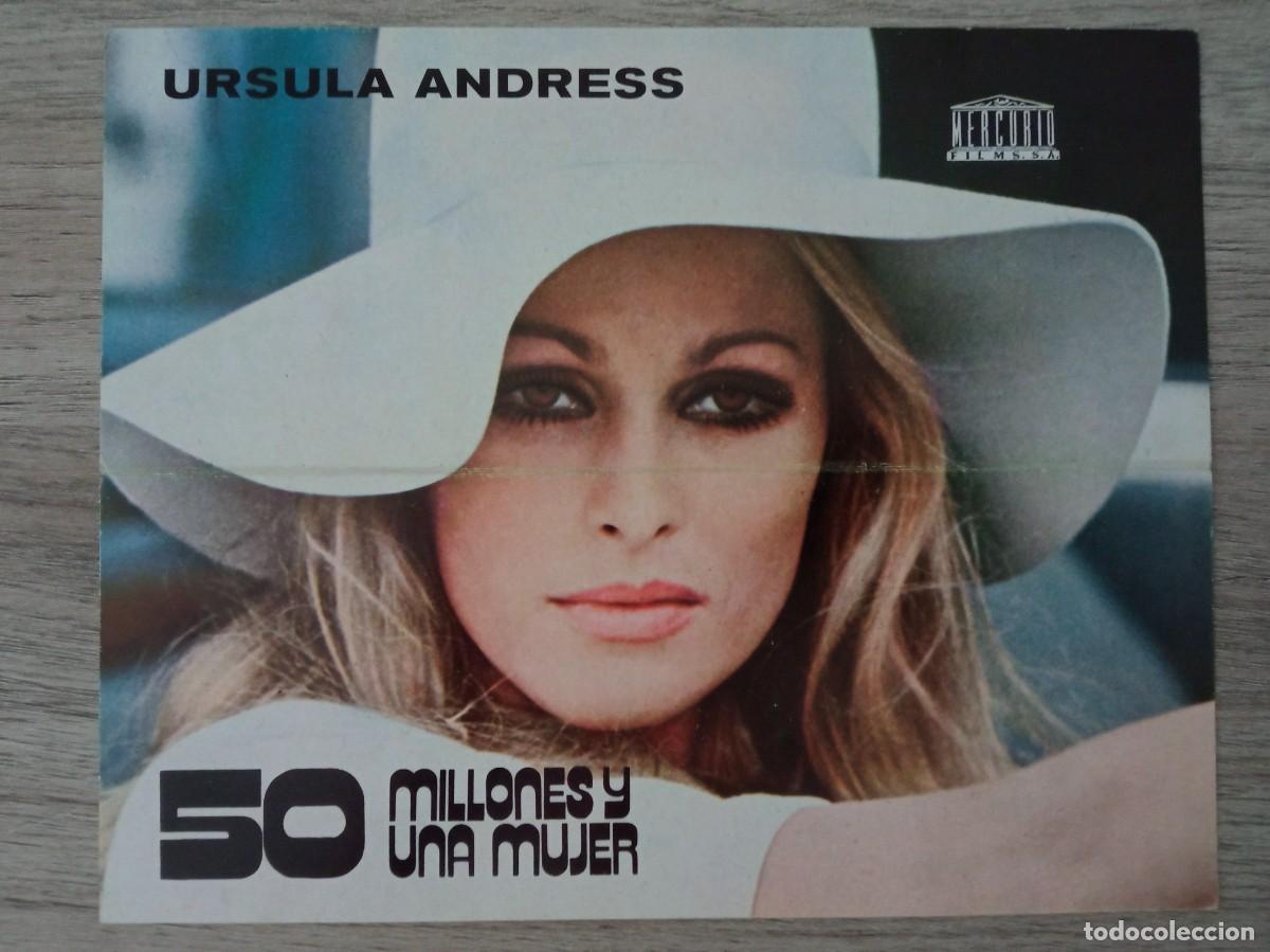 Cine: GU&Iacute;A PUBLICITARIA DE LA PEL&Iacute;CULA 50 MILLONES Y UNA MUJER, URSULA ANDRESS