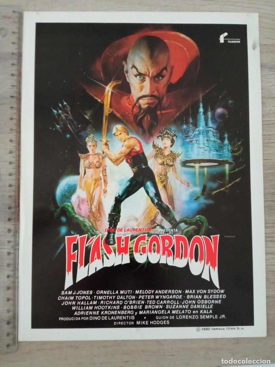 Cine: GU&Iacute;A PUBLICITARIA DE LA PEL&Iacute;CULA FLASH GORDON, SAM JONES, ORNELLA MUTI