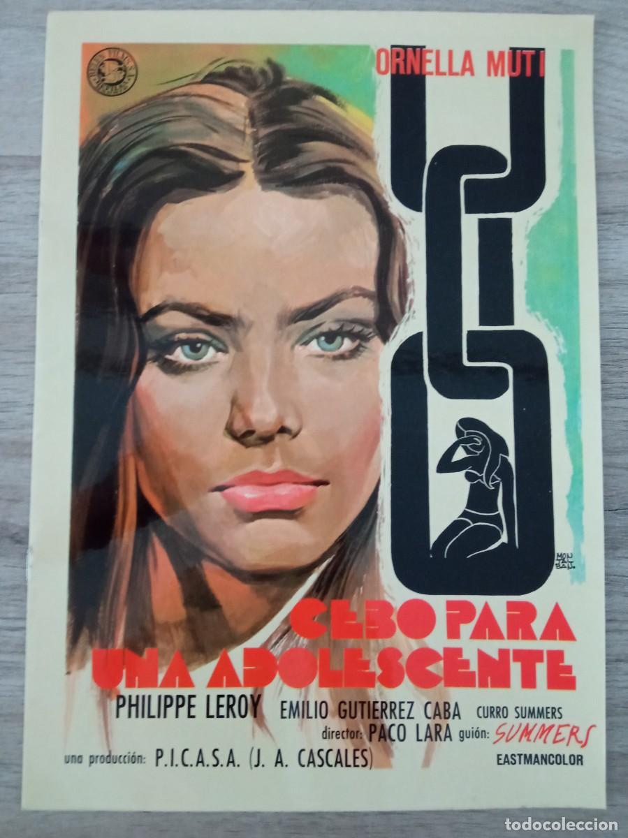 Cine: GU&Iacute;A PUBLICITARIA DE LA PEL&Iacute;CULA CEBO PARA UNA ADOLESCENTE, ORNELLA MUTI, 8 PAG.