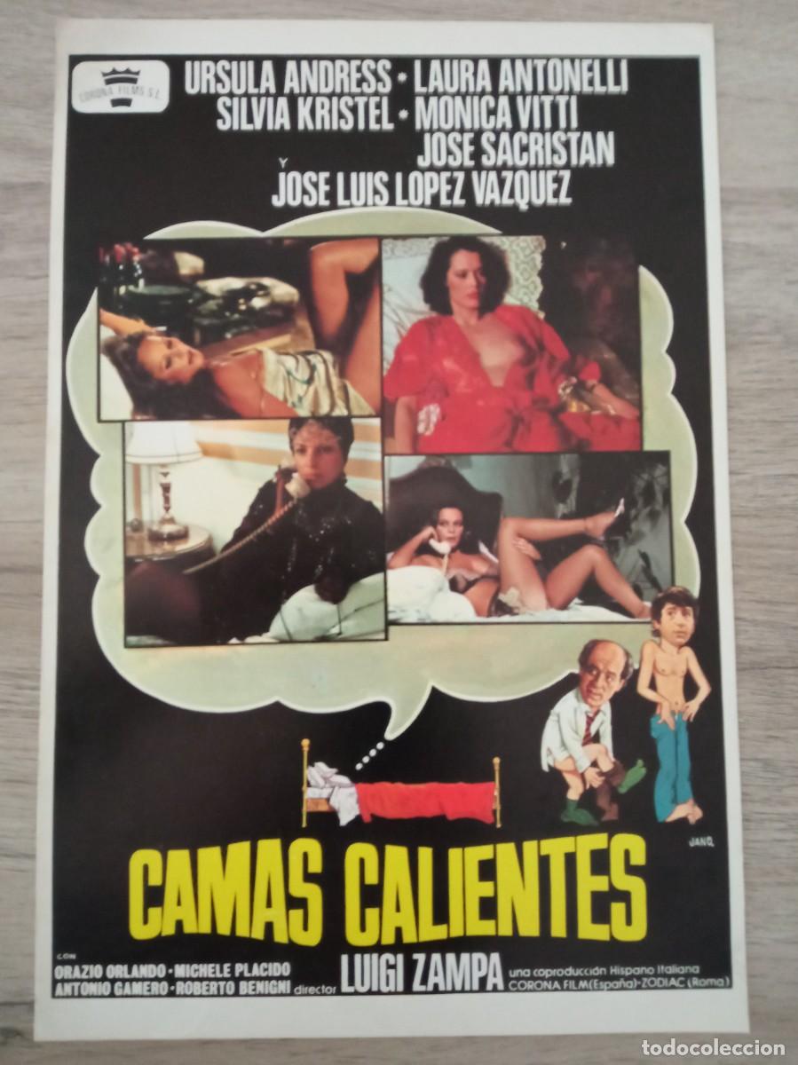 Cine: GU&Iacute;A PUBLICITARIA DE LA PEL&Iacute;CULA CAMAS CALIENTES, URSULA ANDRESS, MONICA VITTI