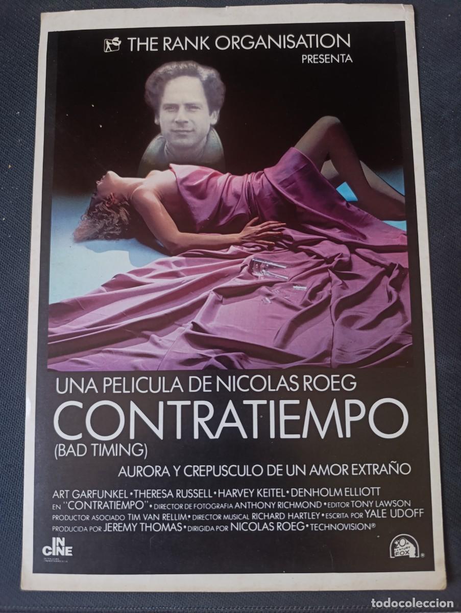 Cine: CONTRATIEMPO (GUIA ORIGINAL CINE DOBLE) ART GARFUNKEL, HARVEY KEITEL (PEDIDO MINIMO 5 EUROS)